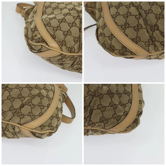 GUCCI GG Canvas Shoulder Bag Beige Gold - Picture 15 of 15